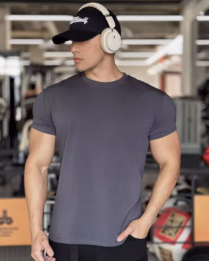 Sports Fitness Clothes Closed Short-sleeved T-shirt Men