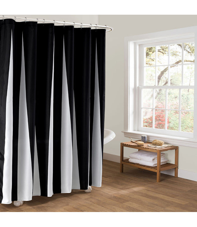 Shower Curtain Black And White Keys Printing