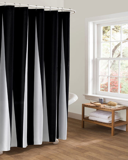 Shower Curtain Black And White Keys Printing