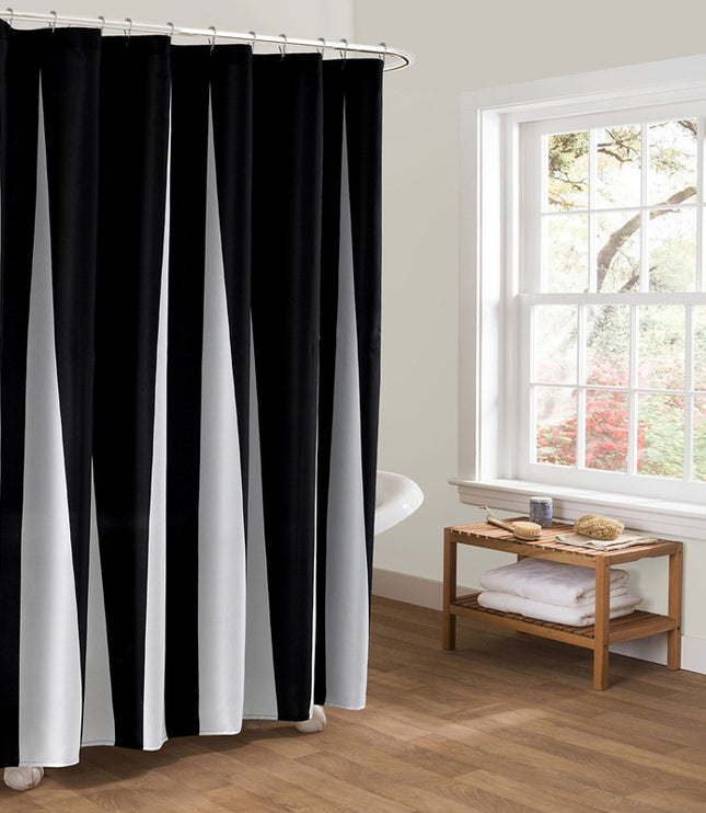 Shower Curtain Black And White Keys Printing