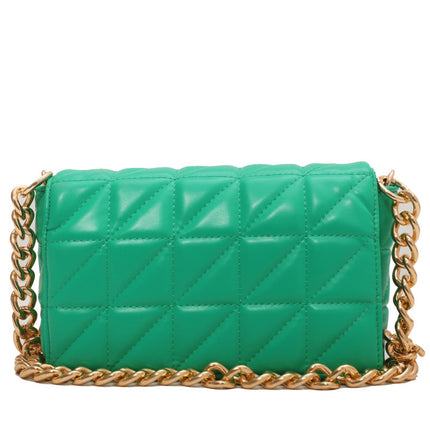 Large Underarm Bag Soft Leather Black Diamond Chain Bag