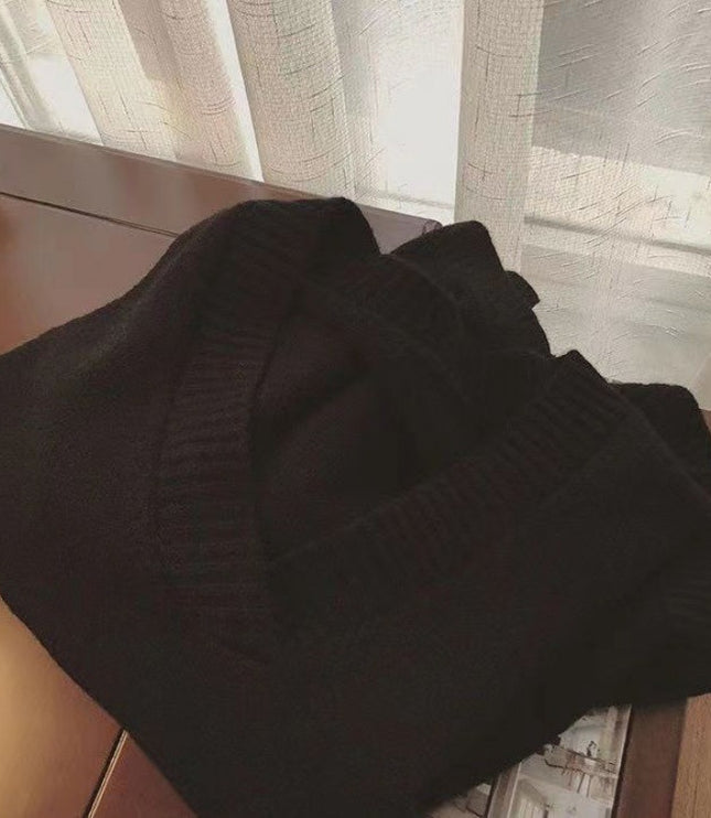 Inner Wear Sleeveless Knit Vest Collar Sweater Vest For Women