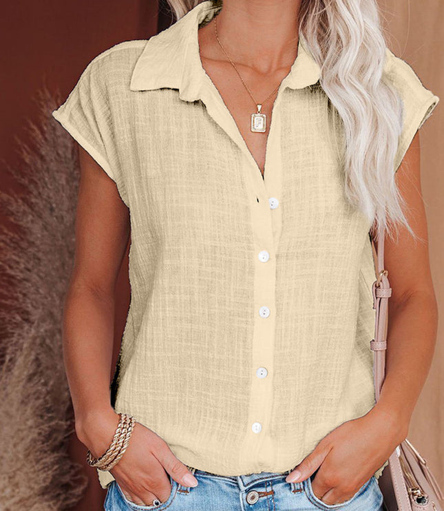 Women's Solid Color Single Breasted Shirt