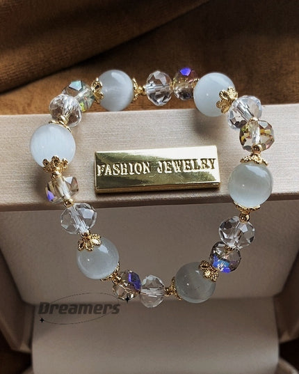Fashion Ornament Natural White Opal Bracelet 10mm