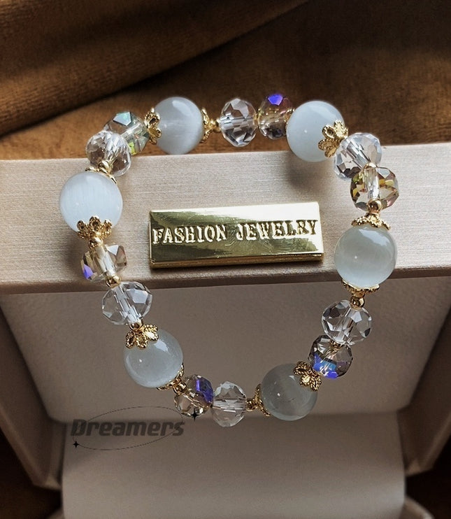 Fashion Ornament Natural White Opal Bracelet 10mm