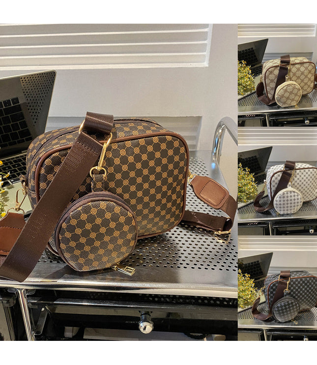 Vintage Pattern Crossbody Bags For Women Shoulder Shell Bag Trend Small Purse And Handbag Luxury Designer Female Square Bag Women's Bag