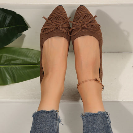 Women's Doug Shoes Knitted Flat Low-cut Flying Woven Shoes