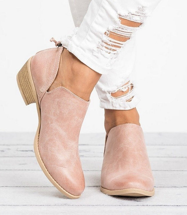 Autumn Women Shoes Retro High Heel Ankle Boots