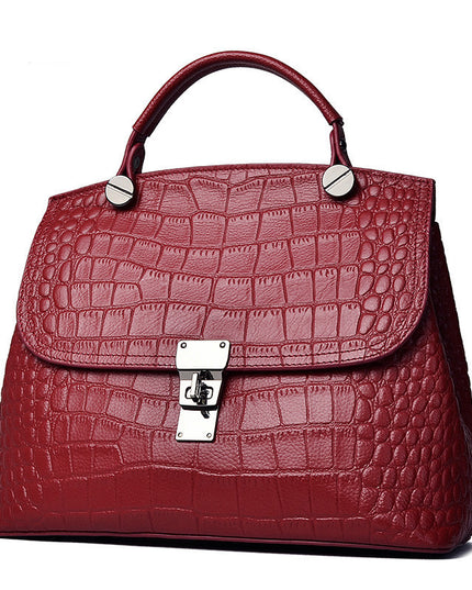 Women's First Layer Cattlehide Leather Fashion Handbag