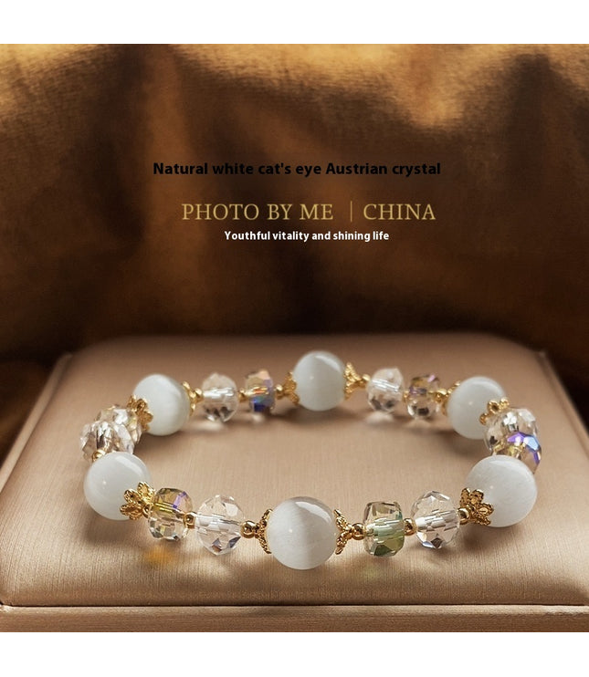 Fashion Ornament Natural White Opal Bracelet 10mm