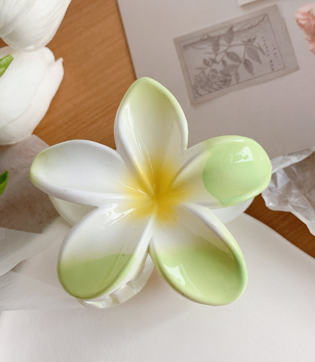 Muweordy Plumeria Hair Clips Flower Hair Clip Trendy Hair Claw Clip Popular Hair Catch Korean Hair Accessories For Women