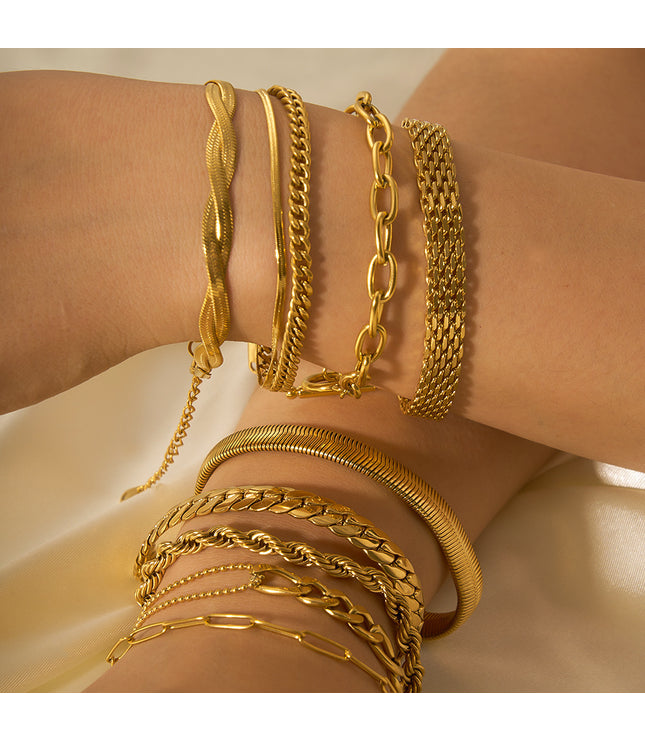 Stainless Steel Ornament Bracelet Female