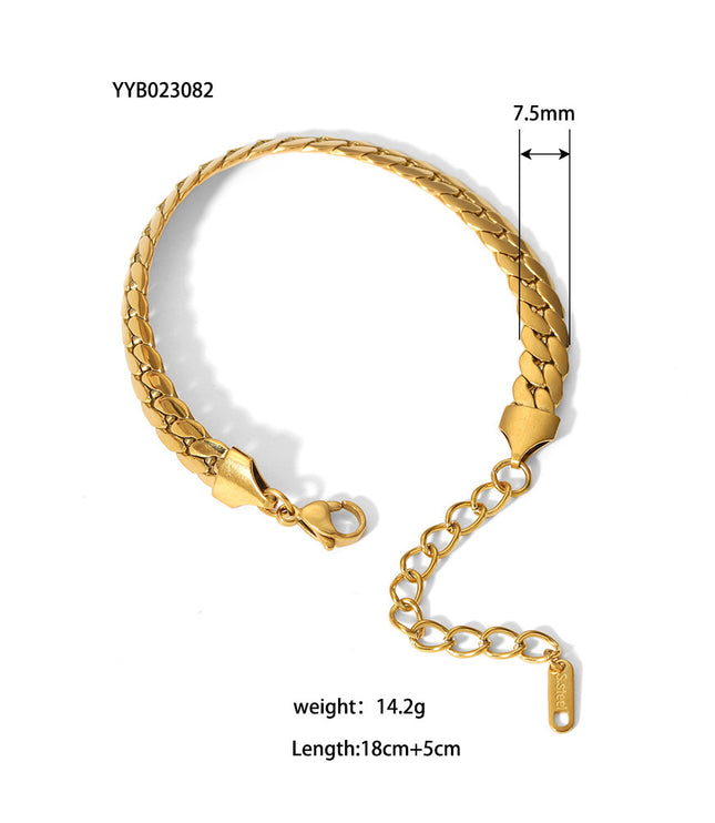 Stainless Steel Ornament Bracelet Female