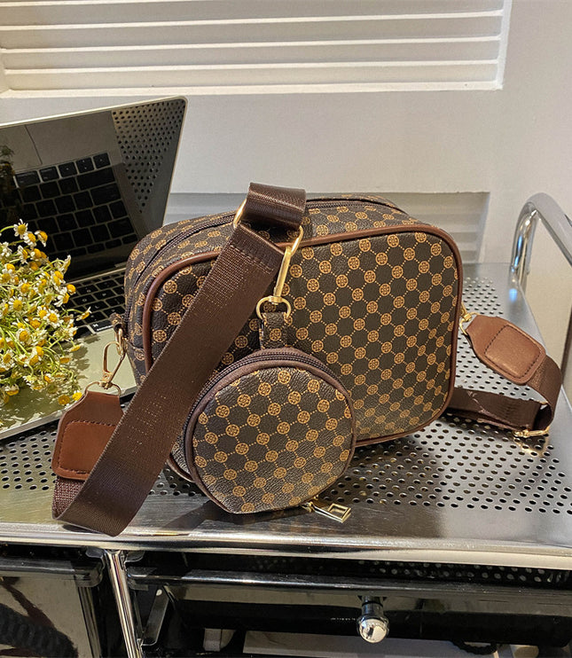 Vintage Pattern Crossbody Bags For Women Shoulder Shell Bag Trend Small Purse And Handbag Luxury Designer Female Square Bag Women's Bag