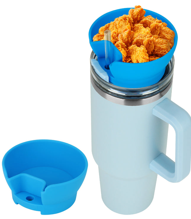 Popcorn Snack Cup Lid Straw