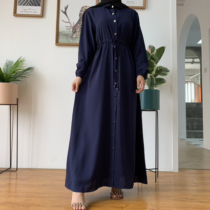 Full-button dress with a neat lapel