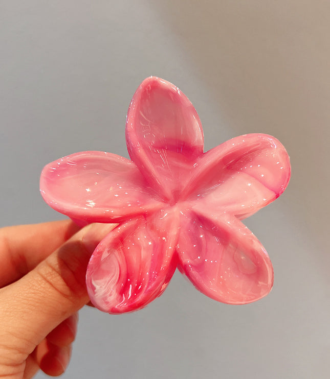 8cm Plumeria Rubra Grip Marble Blooming Pattern