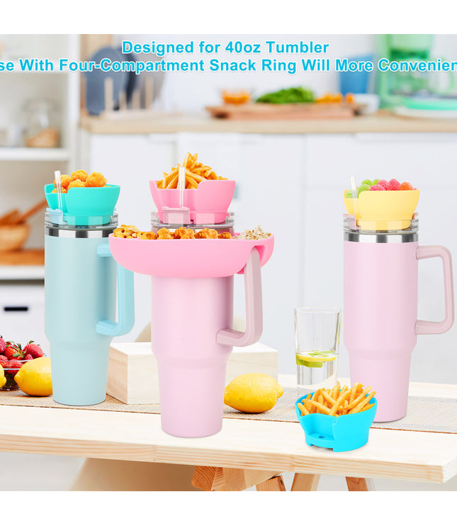Popcorn Snack Cup Lid Straw
