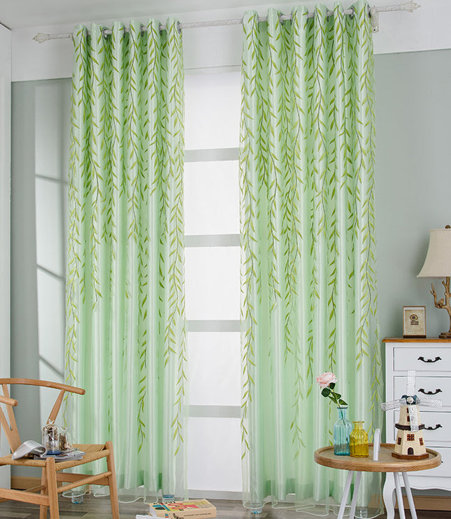 Exquisite Transparent Printed Curtains