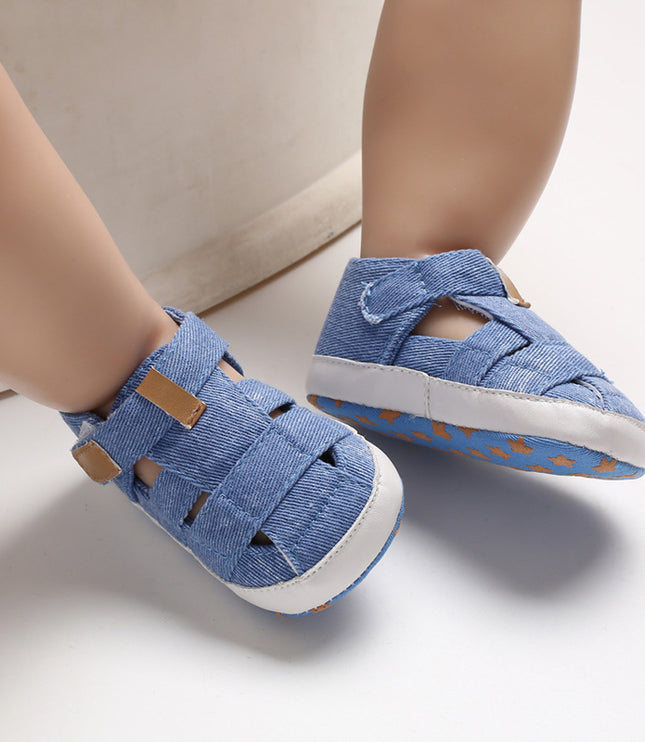 Kids Newborn Baby Boys Fashion Summer Soft Crib Shoes First Walker Anti Slip Sandals Shoe