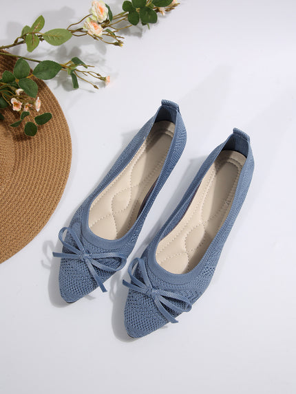 Women's Doug Shoes Knitted Flat Low-cut Flying Woven Shoes