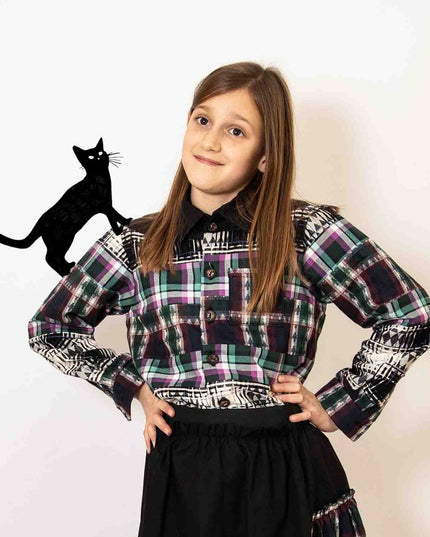 Mixed Tartan Plaid Shirt