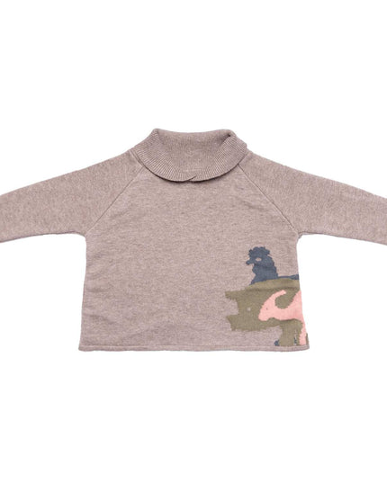 Beige Knitted Sweater for Baby