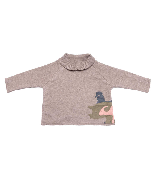 Beige Knitted Sweater for Baby