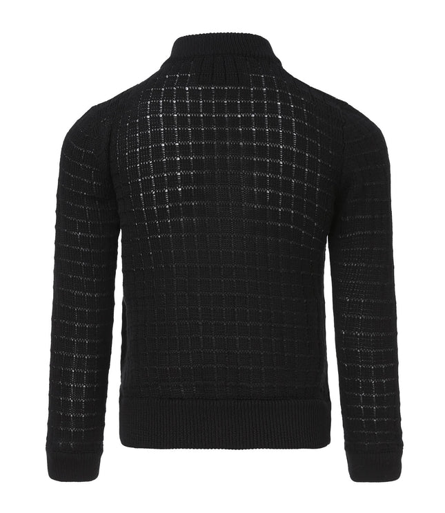Balck Summer Cardigan with Front Buttons Fastening