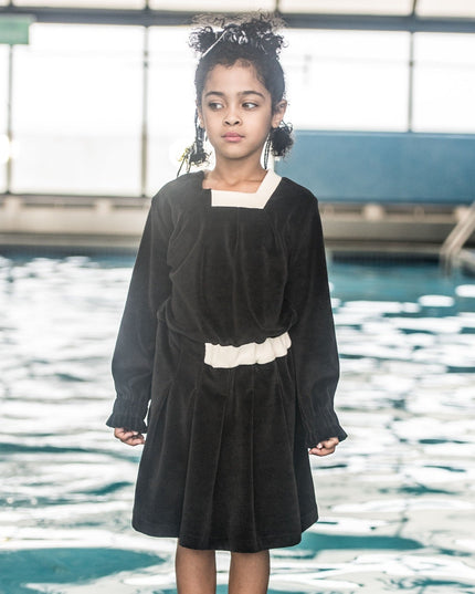 Black Velvet Dress for Girls