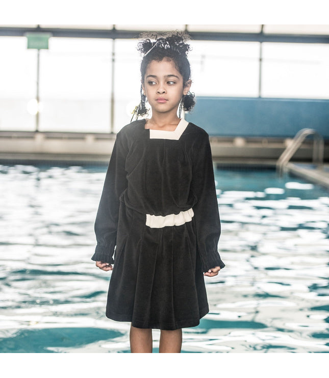Black Velvet Dress for Girls