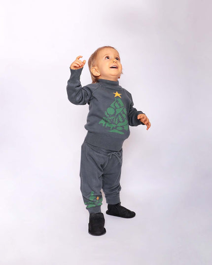 Baby Christmas Leggings in Grey