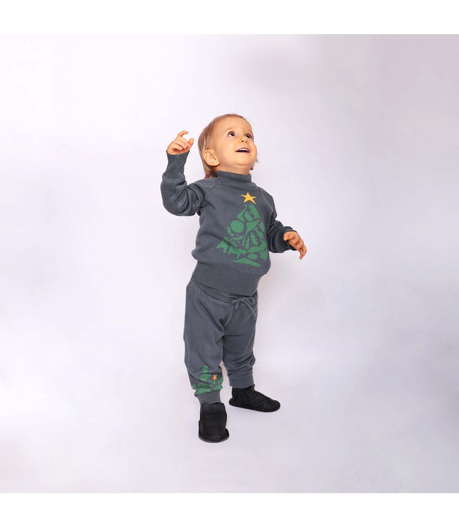Baby Christmas Leggings in Grey