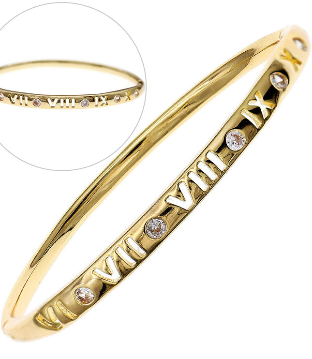 Asymmetric Conical Bracelet – Fashion Commuter Style with Zircon Accents