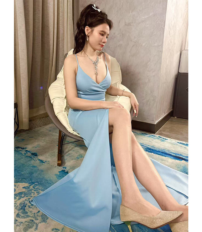 Sleeveless Split Long Evening Gown