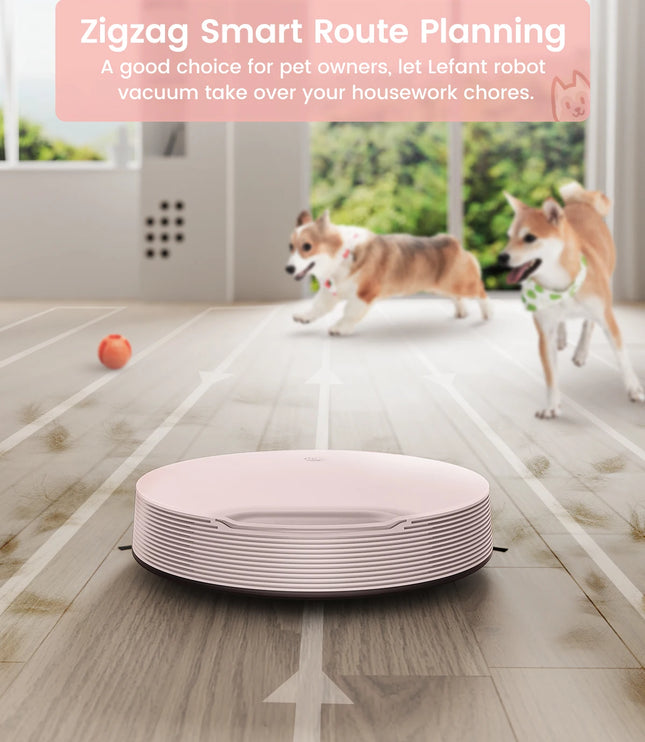 Lefant N1 Robot Vacuum Cleaner, Suction Power 4500PA, 4 Cleaning Modes, App Control, Up to 165 Minutes Autonomy