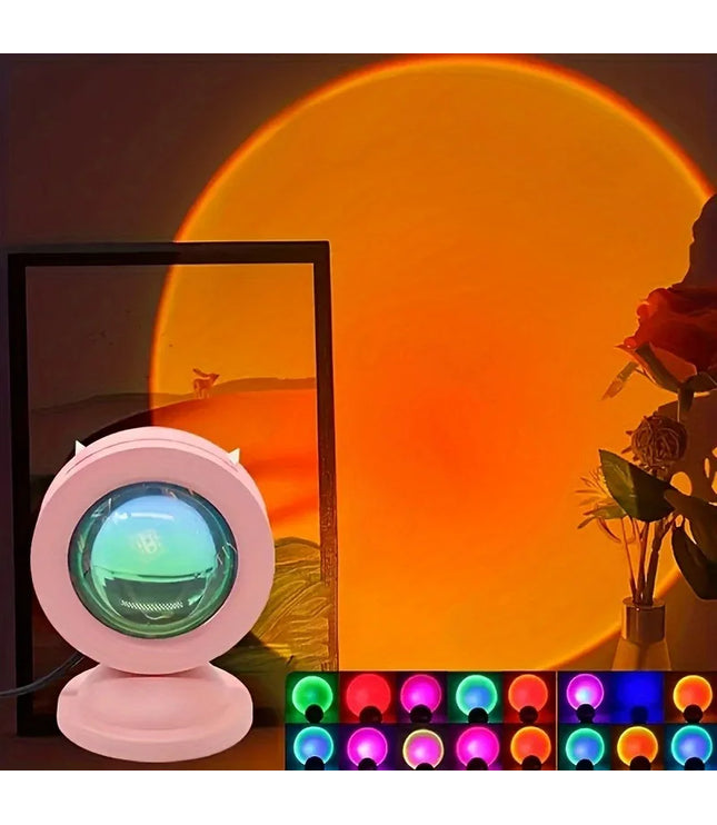 Sunset Light Projection LED Light with Remote Control, 16 Colors Night Light, RGB Lighted Sunrise Lights