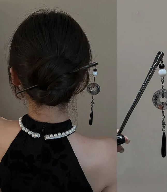 Chinese Style Hairpintassel Hairpins Vintage Butterfly Flower Temperament Elegan Hair Flower Tasse Chinese Hanfu Accessories