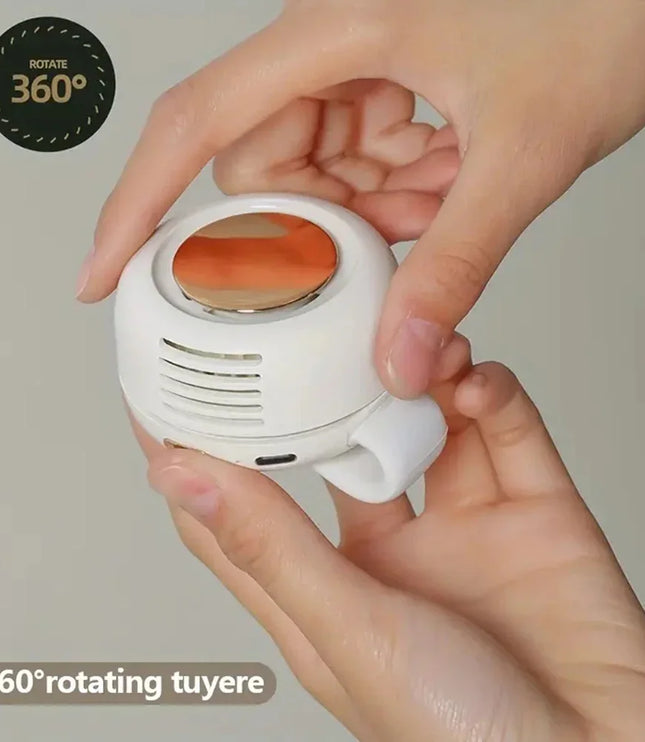 Whirlwind Leafless Fan With Portable Button Design USB Charging Silent Portable Mini Fan For Home And Outdoor Travel
