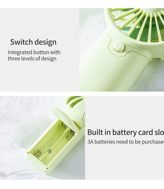 Cute Mini Portable Fan Mini Eyelash Fan Handheld Fan With Battery Office Outdoor Travel Small Fan Summer Refreshing Student Gift