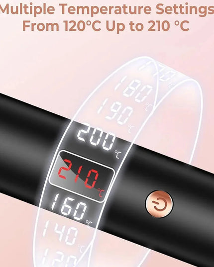 3 In 1 Ionic Hair Curler Straightener Professional Curling Iron Heated Hair Styling Brush Anti-Scald Thermal Brush Curl Wand