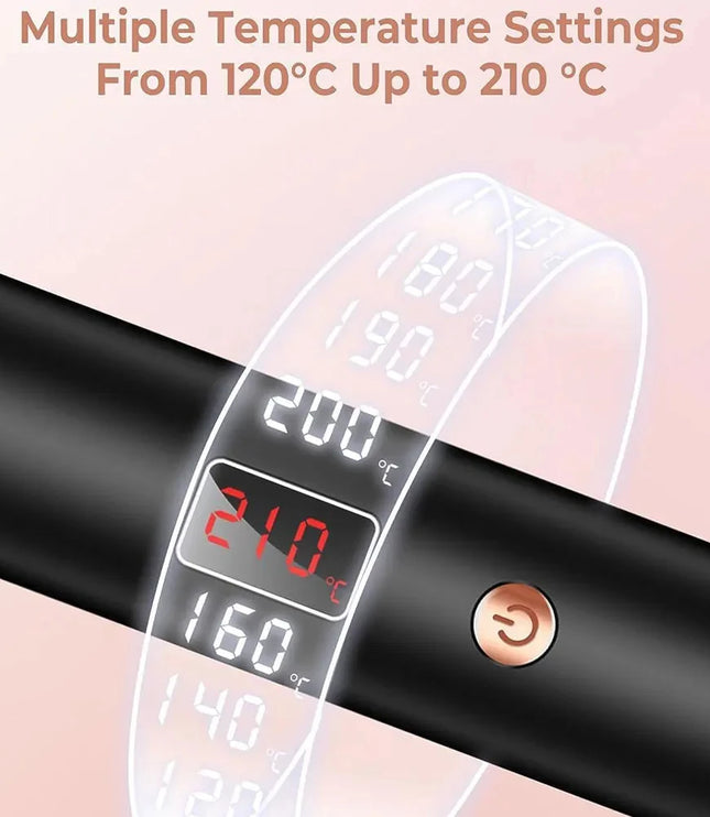 3 In 1 Ionic Hair Curler Straightener Professional Curling Iron Heated Hair Styling Brush Anti-Scald Thermal Brush Curl Wand