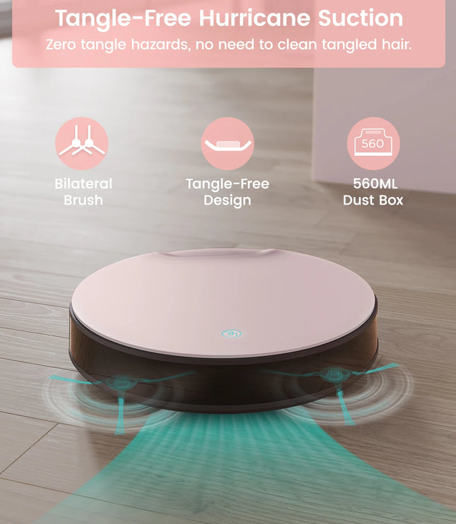 Lefant N1 Robot Vacuum Cleaner, Suction Power 4500PA, 4 Cleaning Modes, App Control, Up to 165 Minutes Autonomy