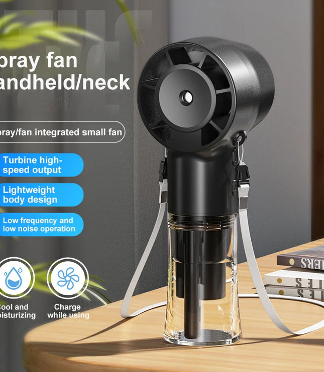 New Models Handheld Mini Fan USB Rechargeable Portable Humidifier Mist Cooler Cooling Spray Humidifier Fans For Home Office Dorm