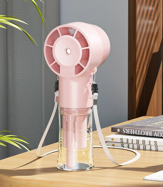 New Models Handheld Mini Fan USB Rechargeable Portable Humidifier Mist Cooler Cooling Spray Humidifier Fans For Home Office Dorm