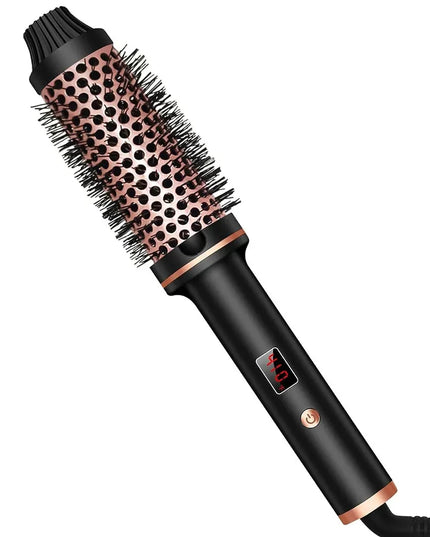3 In 1 Ionic Hair Curler Straightener Professional Curling Iron Heated Hair Styling Brush Anti-Scald Thermal Brush Curl Wand