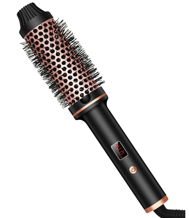 3 In 1 Ionic Hair Curler Straightener Professional Curling Iron Heated Hair Styling Brush Anti-Scald Thermal Brush Curl Wand