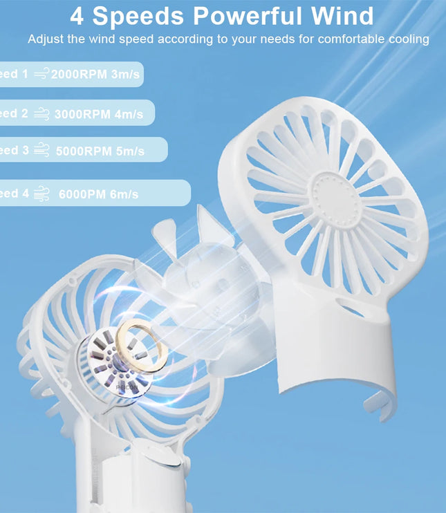 Portable Humidifier Fan Mini Handheld Mist Fan Portable USB Rechargeable Handheld Fan with Humidifier Mini Water Spray Hand Fan