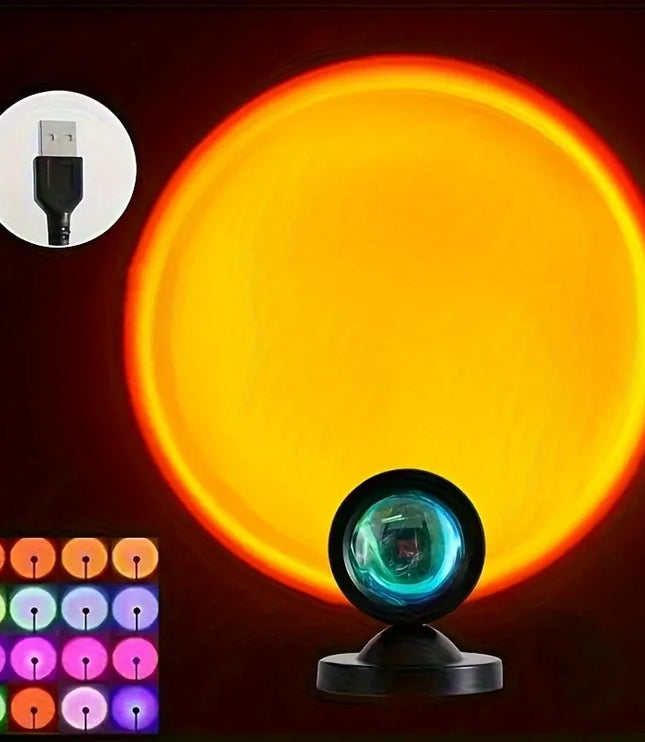 Sunset Light Projection LED Light with Remote Control, 16 Colors Night Light, RGB Lighted Sunrise Lights