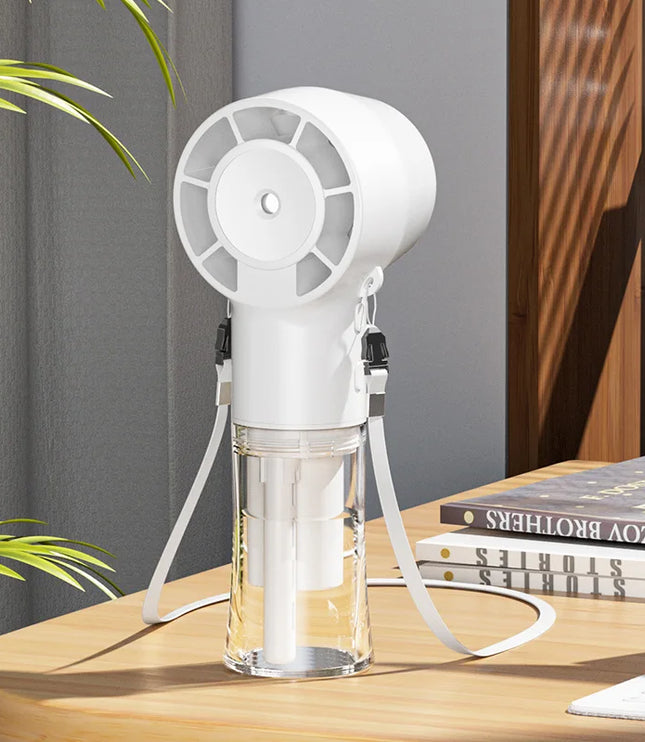 New Models Handheld Mini Fan USB Rechargeable Portable Humidifier Mist Cooler Cooling Spray Humidifier Fans For Home Office Dorm